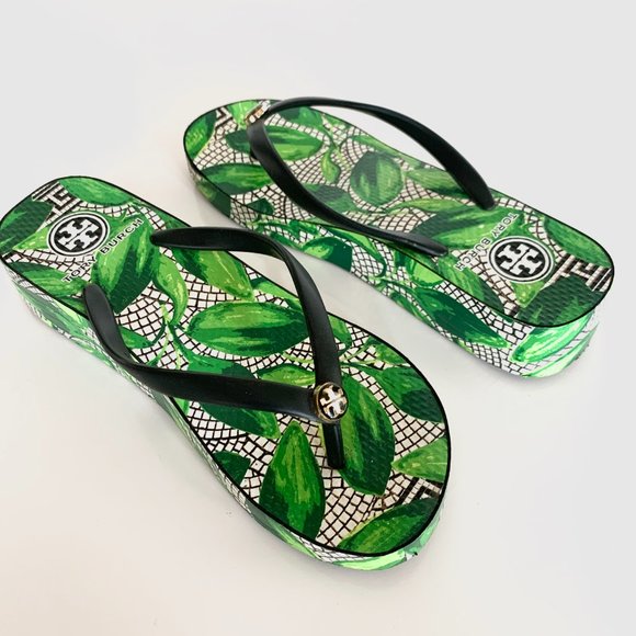 Tory Burch Shoes - Tory Burch Thandie Green Leaf Sandals